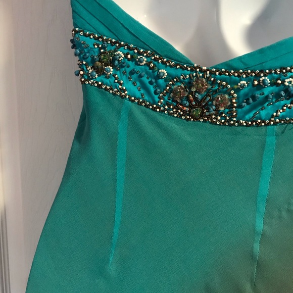 STUNNING DESIGNER SUE WONG Women’s 100% Silk Two Toned Layered Dress, 6 - Picture 7 of 7